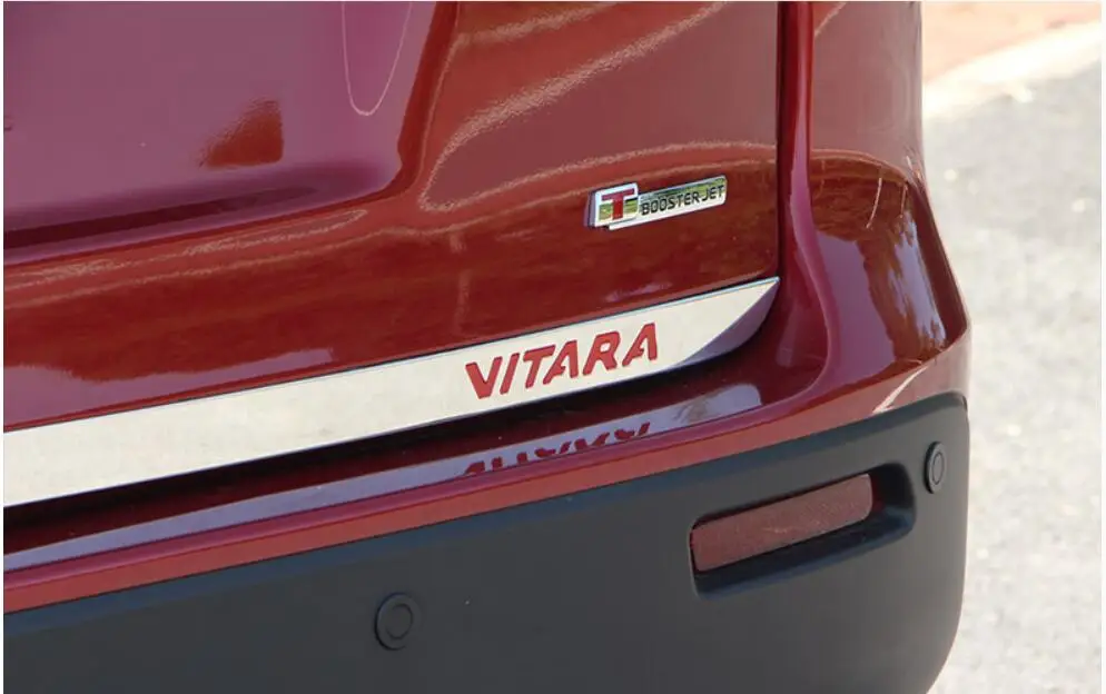 Par Suzuki Vitara Tailgate Aizmugures Durvju Apakšējā Vāciņa Molding Apdares Nerūsējošā Tērauda atpakaļ: durvju apdare auto Piederumi 2018 2017 2016