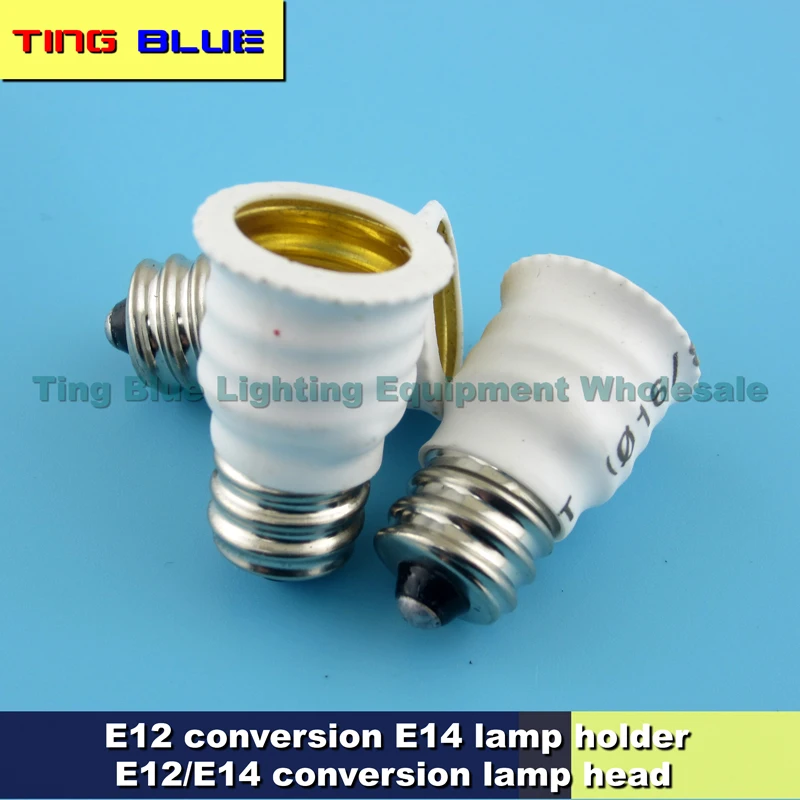 (30pcs) E12, lai E14 E12 Lampas Pārveidotājs E12 LED Spuldzes Pārveidotājs 12-250V 3A