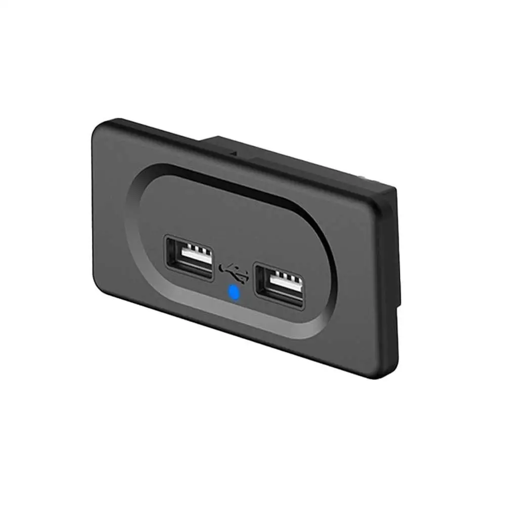 Auto Lādētājs DC5V/3.1 Dual USB Porti Lādētāja Ligzda Ārējās Ūdensizturīgs Dual USB Ar Zilu LED Indikatoru Auto, Laivu Motoru L0E7