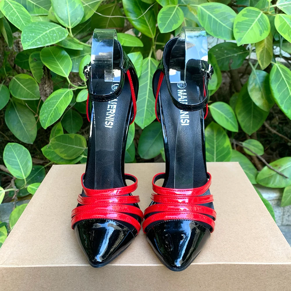 Shiaopick Ekstremāli Augstiem Papēžiem 16cm augstpapēžu kurpes Sexy Sievietes Sarkanā Vasaras Sandales, Sūkņi Potītes Siksniņu, Fetišs Modelis Puse Unisex Apavi