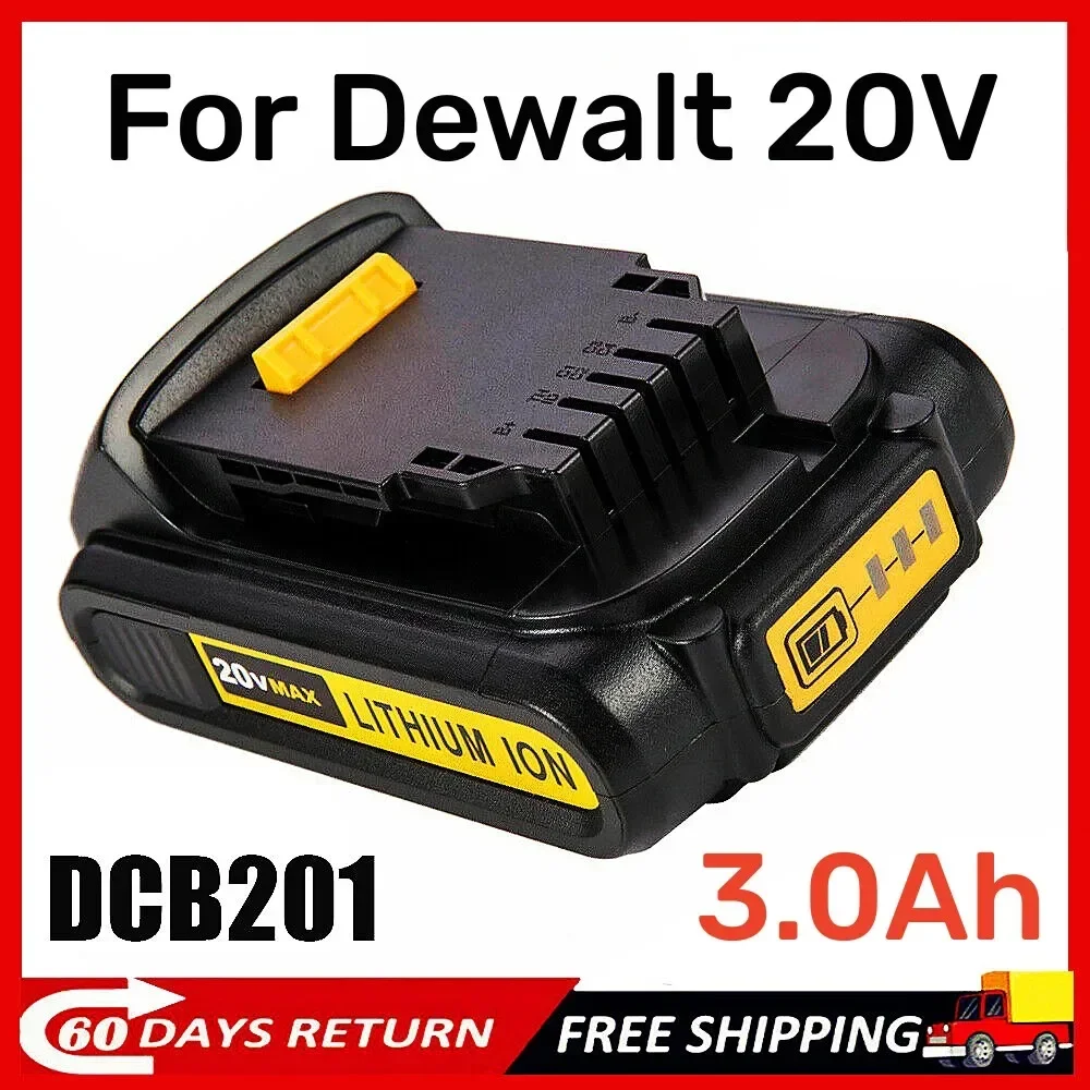 20V 3.0 Ah DCB201 Litija Rezerves Akumulatoru DeWalt 20V MAX DCB184 DCB200 DCB182 DCB180 DCB181 DCB182 DCB206 L50
