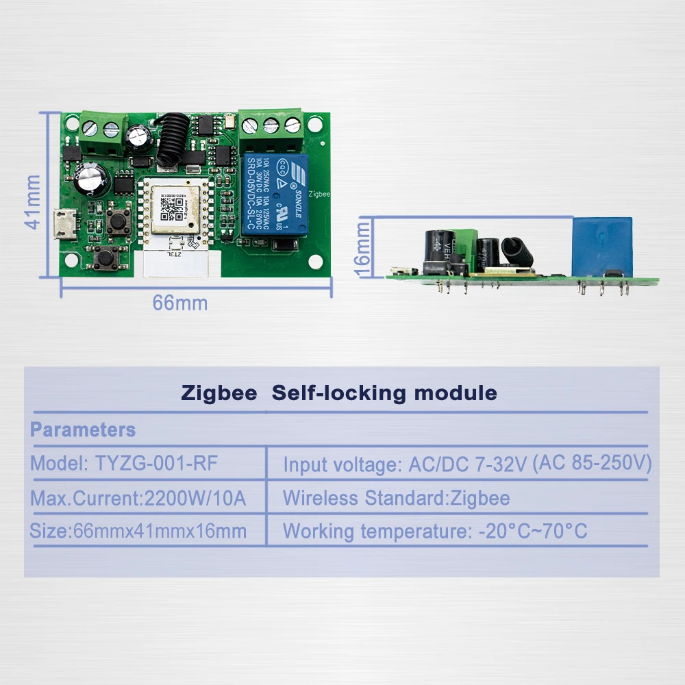 10PCS Tuya Zigbee Smart Switch RF Kontrole, 7-32V 85-250V 1CH Smart Home Breaker Sensors Saprātīga Moduli, Releju, Bez Čaulas