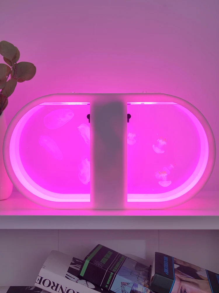 dzīvojamā istaba akvāriju dekoratīvās LED zivju tvertnes rotājumi Medūzas akvāriju tvertne