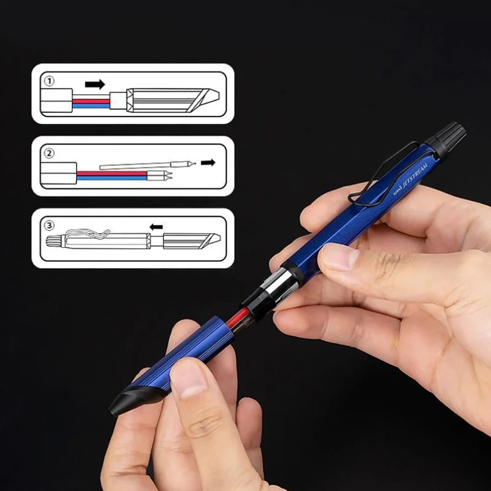 Uni Multi-function Lodīšu Pildspalvu SXE3-2503Three-krāsu Ultra-fine Vidējā Naftas Pildspalvu 0.28 Mm Zems Smaguma Centrs, Kancelejas preces
