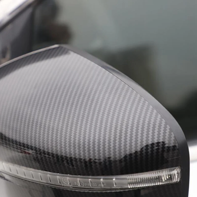 Auto ABS Oglekļa Šķiedras Atpakaļskata Spoguļa Vāciņš Melns, Dekoratīvās Uzlīmes Priekš Nissan X-Trail 2014-2019