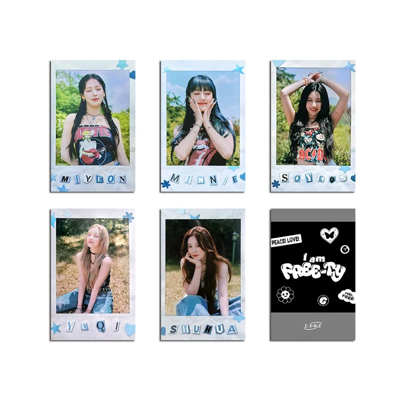 kpop 5gab/set (G)I-DLE Pasaules Turnejas koncertu norises vietu iknedēļas kartes Albumu lomo kartes izdrukāt fotogrāfiju tēlotājas mākslas SOYEON YUQ IMINNIE GIDLE karte