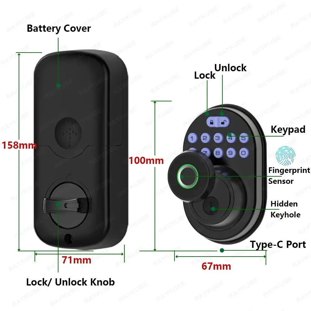 Smart Deadbolt Bloķēšanas Tuya Bluetooth pirkstu Nospiedumu Digitālo Elektriskās Bloķēšanas Atbalsta Attālo Pagaidu Paroli Koka Durvju 904F