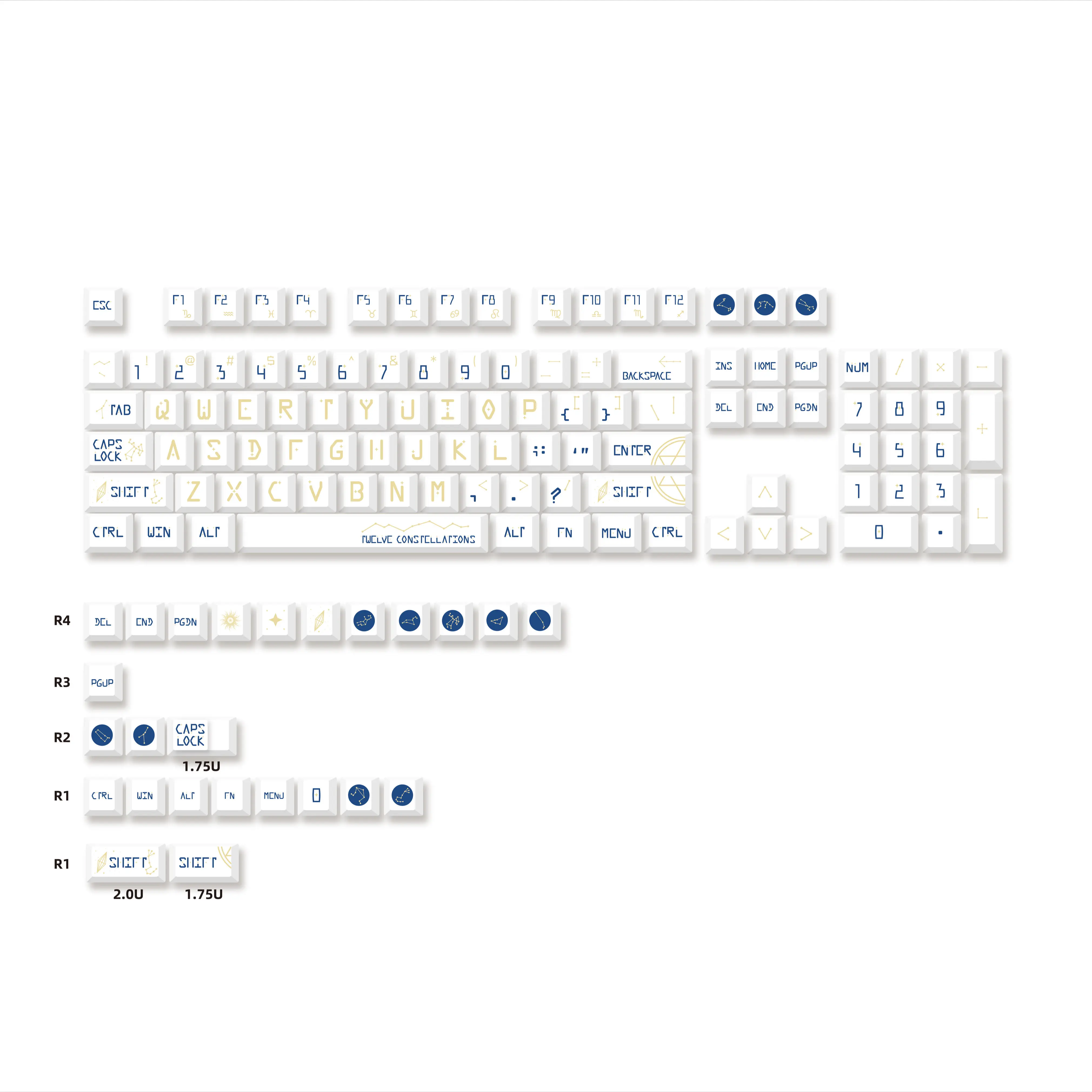 132 taustiņu Ķiršu zvaigznājā keycaps ir saderīgi ar mehāniskās klaviatūras izgatavots PBT materiāla termiskās sublimācijas keycaps