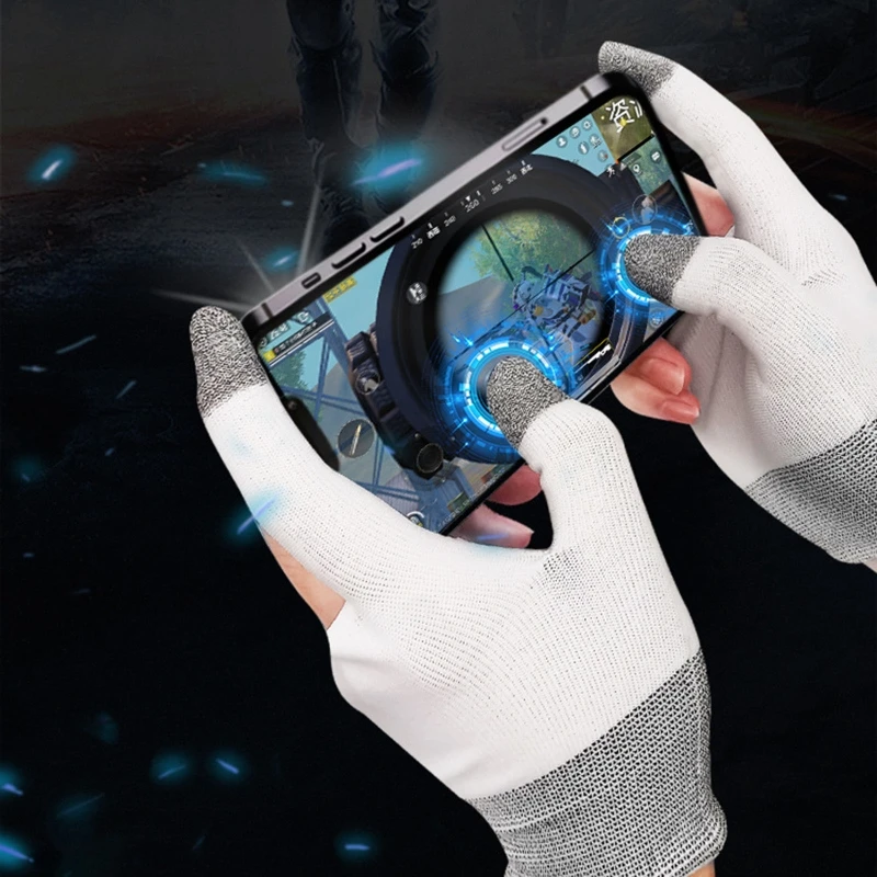 Mobilo Spēļu Kontrolleris Pirkstu Gultiņas Bezšuvju Īkšķa Pirksta Segtu Sviedri izturīgas Divu pirkstu Touch-screen Mobilo Spēli Cimdi