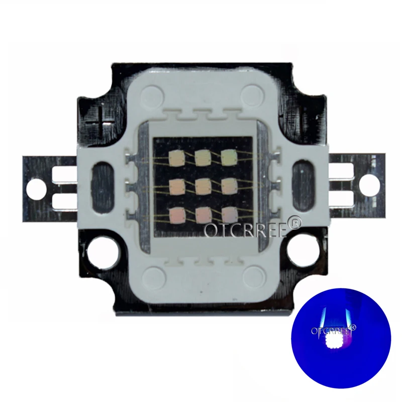 10W UV led 395-400nm High Power LED Gaismas Čips, augstākās kvalitātes Uv Purple Diode Emitera+Iekšā/ Ārējo LED Driver